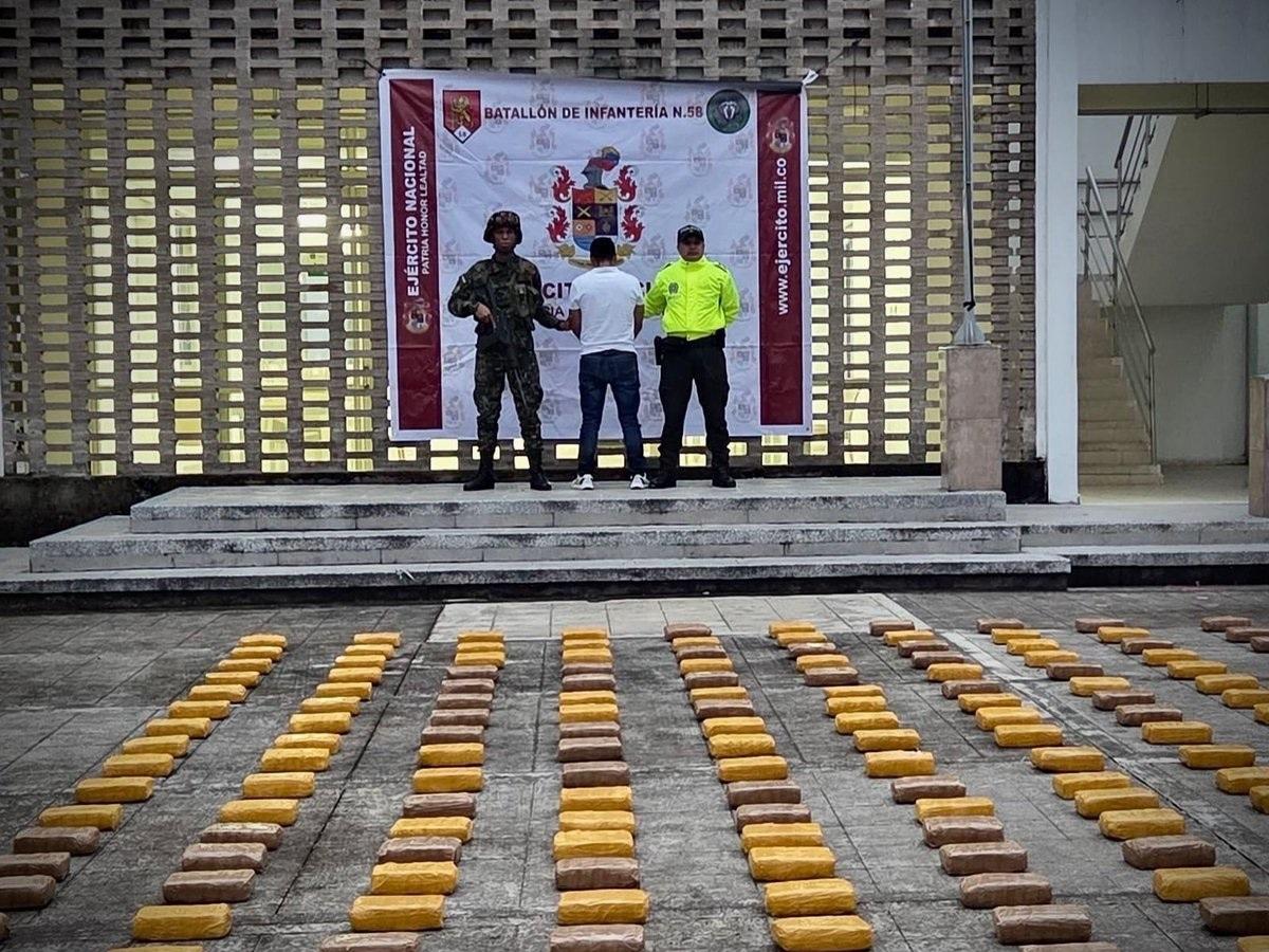 Incautación pasta base de cocaína en Putumayo