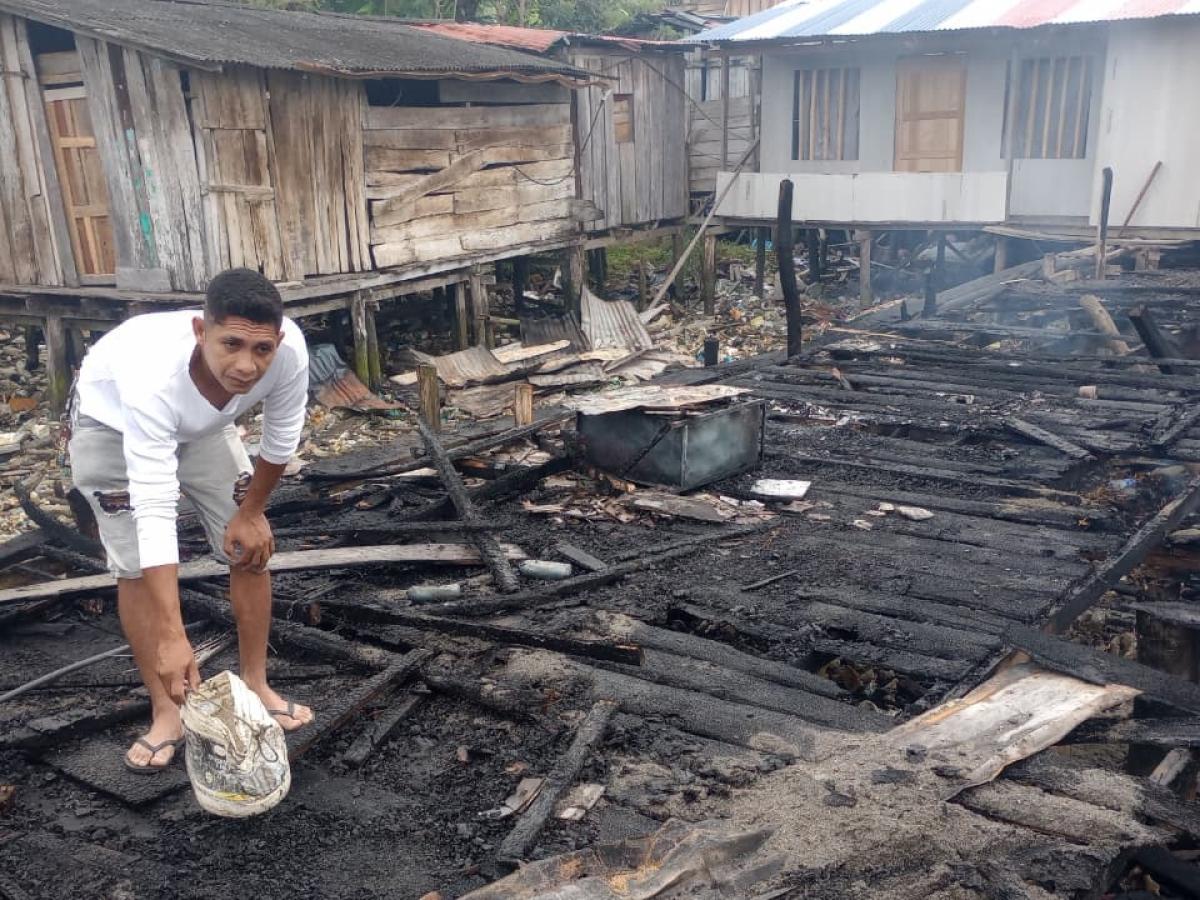 Incendio destruyó 15 viviendas en el barrio El Bajito de Tumaco