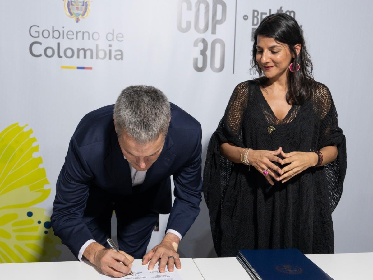 Colombia recibió en la COP30 US$100 millones para acelerar su revolución verde