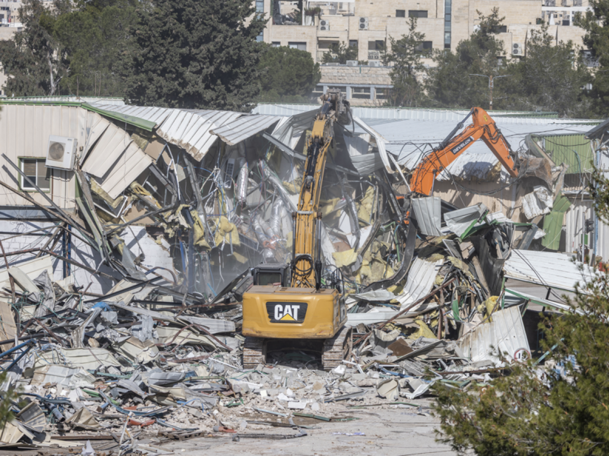 Israel derriba edificios de UNRWA en Jerusalén 