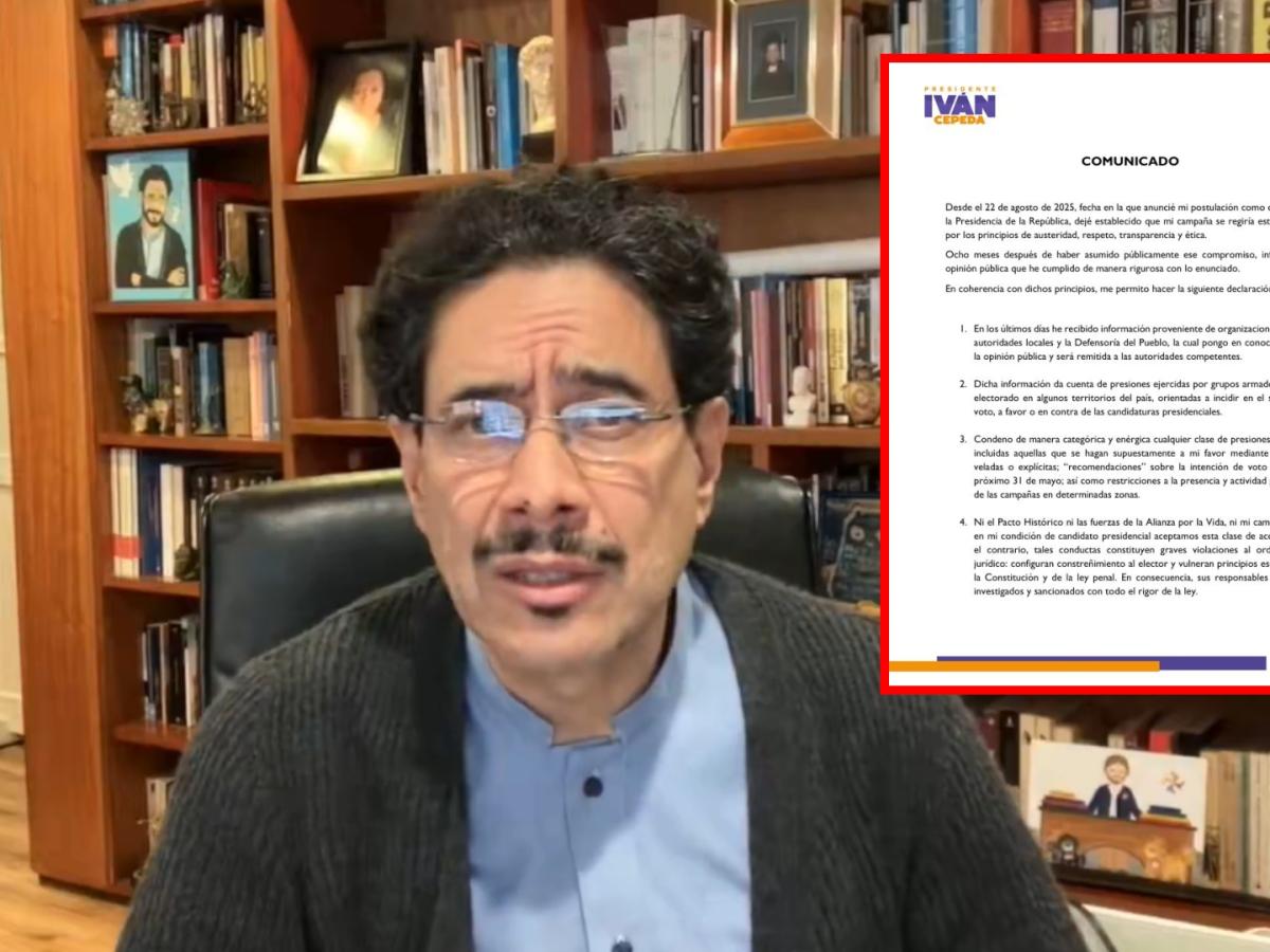 Iván Cepeda denuncia presiones armadas sobre el voto en Colombia