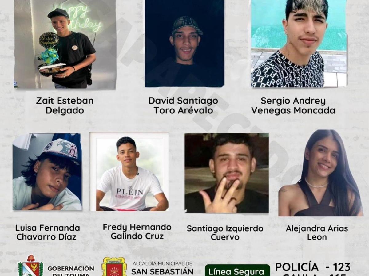 Mariquita: siete ausencias y una búsqueda que las familias se resisten a detener