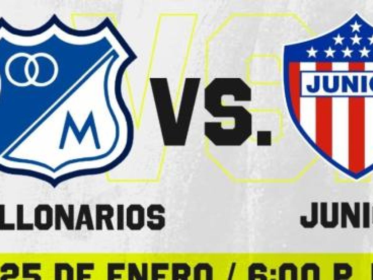 Millonarios vs. Junior partido domingo 25 de enero 2026