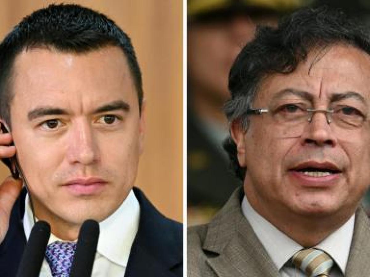 Noboa critica a Colombia narcotráfico respuesta Petro