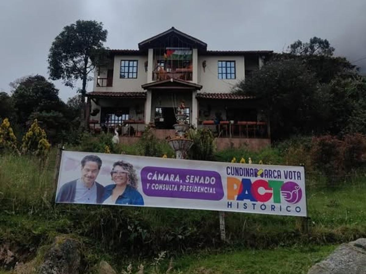 Pacto Histórico denuncia hurto de valla en Choachí