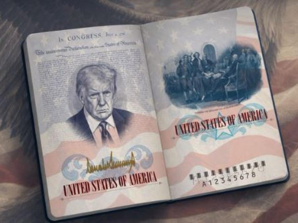 Pasaporte Estados Unidos cara Trump