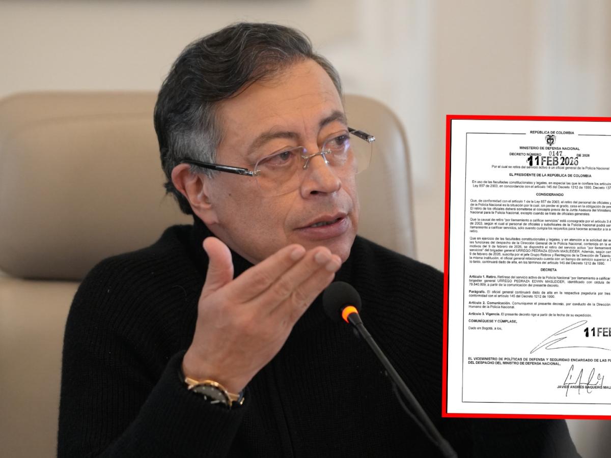 Presidente Petro ordena retiro del general Edwin Urrego