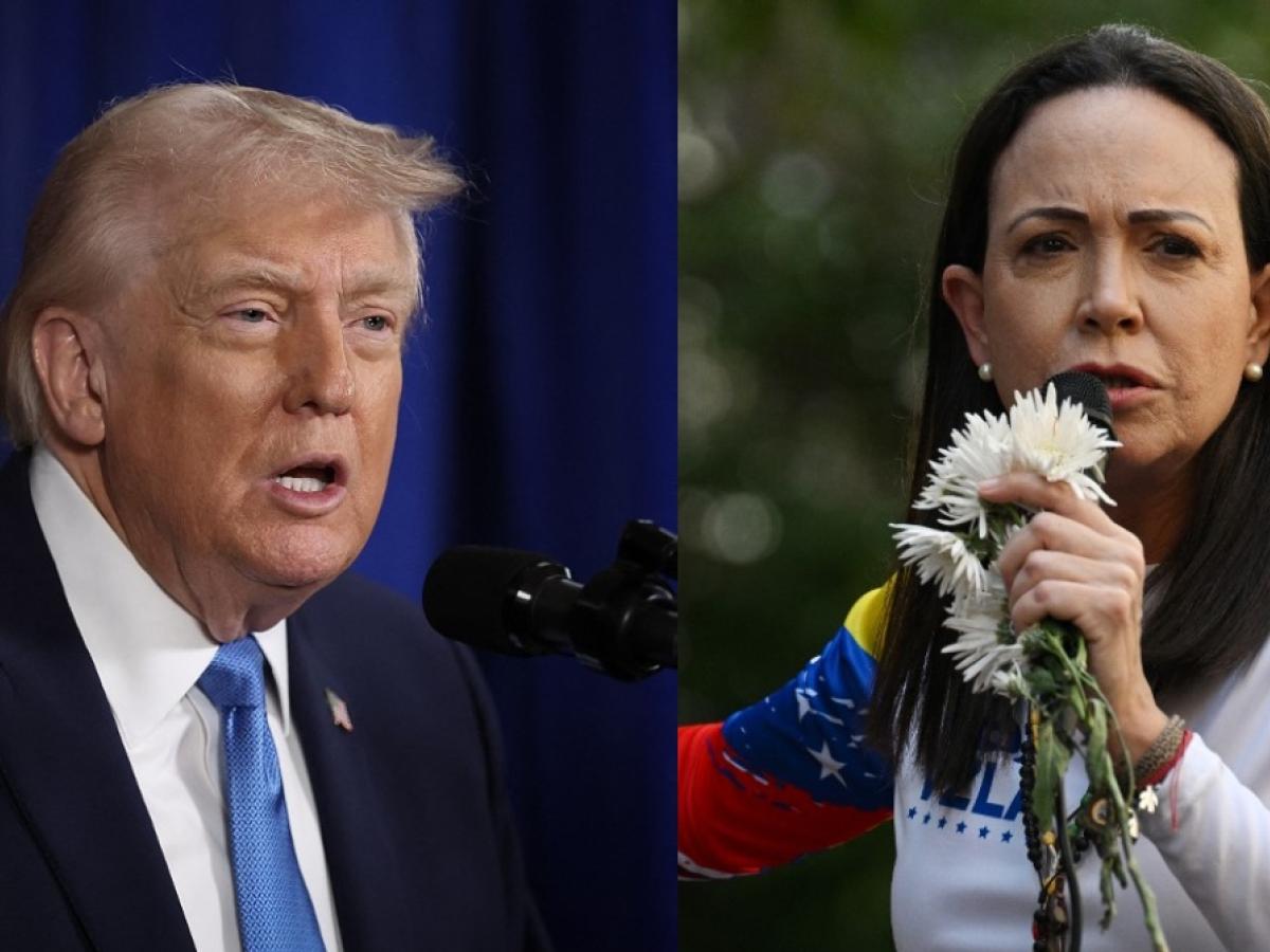 Trump dice a María Corina Machado que "no tiene el apoyo o el respeto" necesarios para gobernar Venezuela