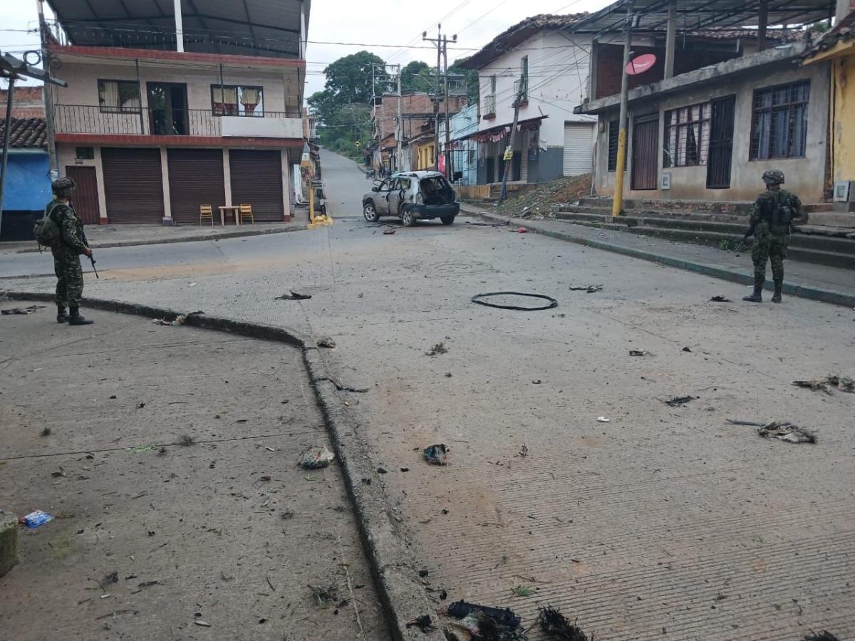 Carro bomba en Robles, en Jamundí Valle del Cauca