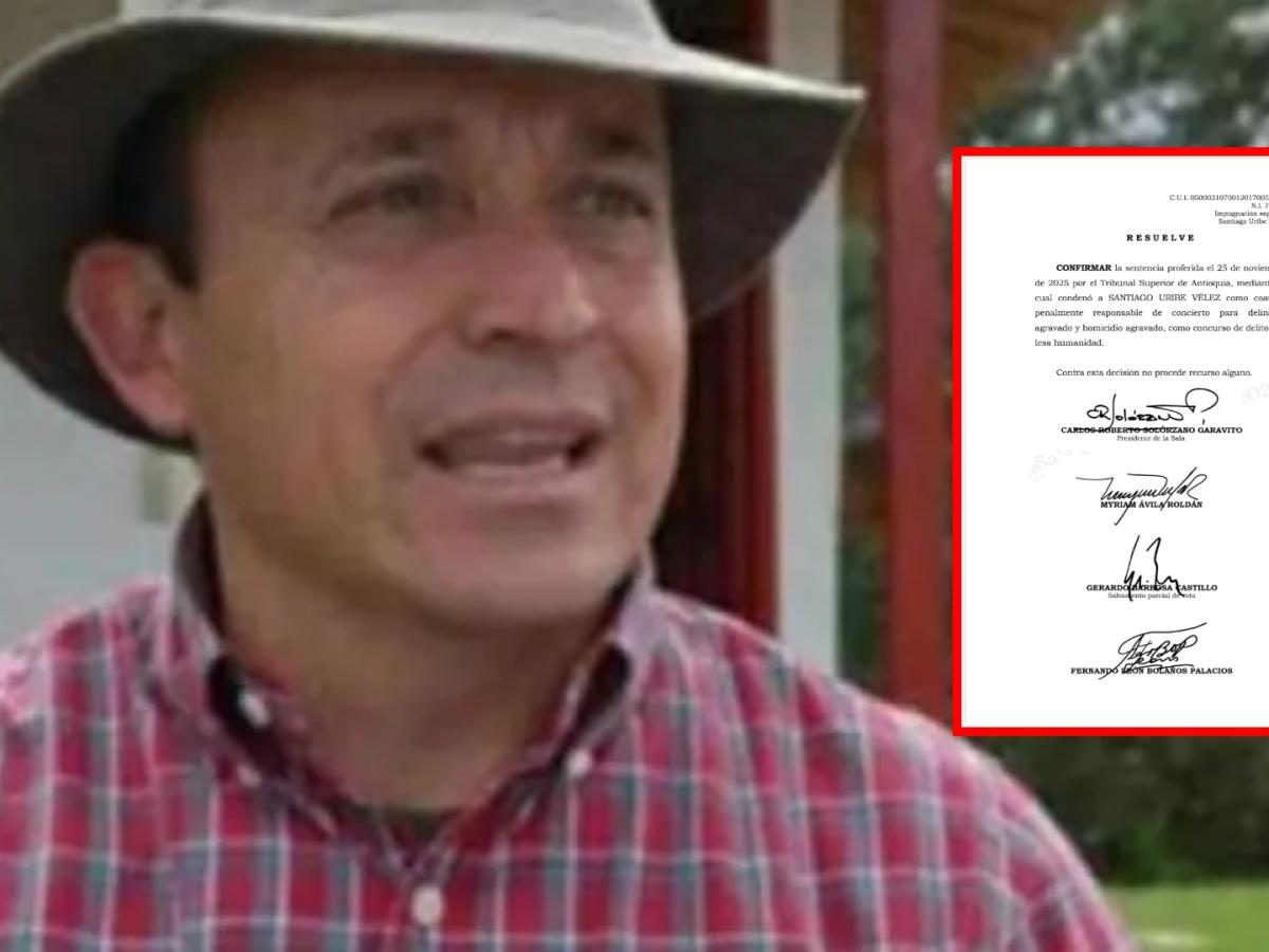Corte Suprema ratifica condena de Santiago Uribe