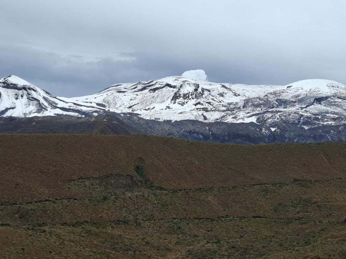 Se registra nevada en el Nevado del Ruiz en vía Manizales-Murillo