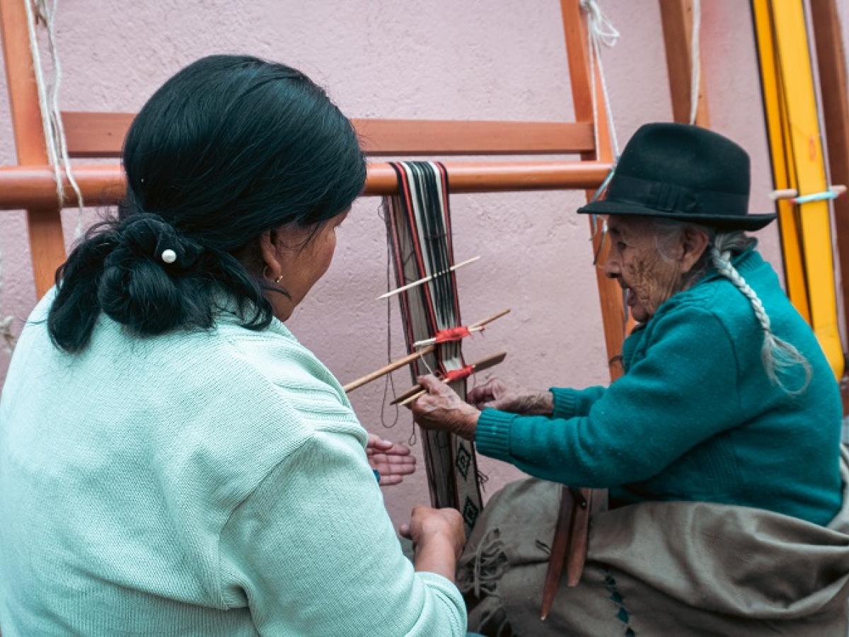 Mujeres tejedoras de Nariño