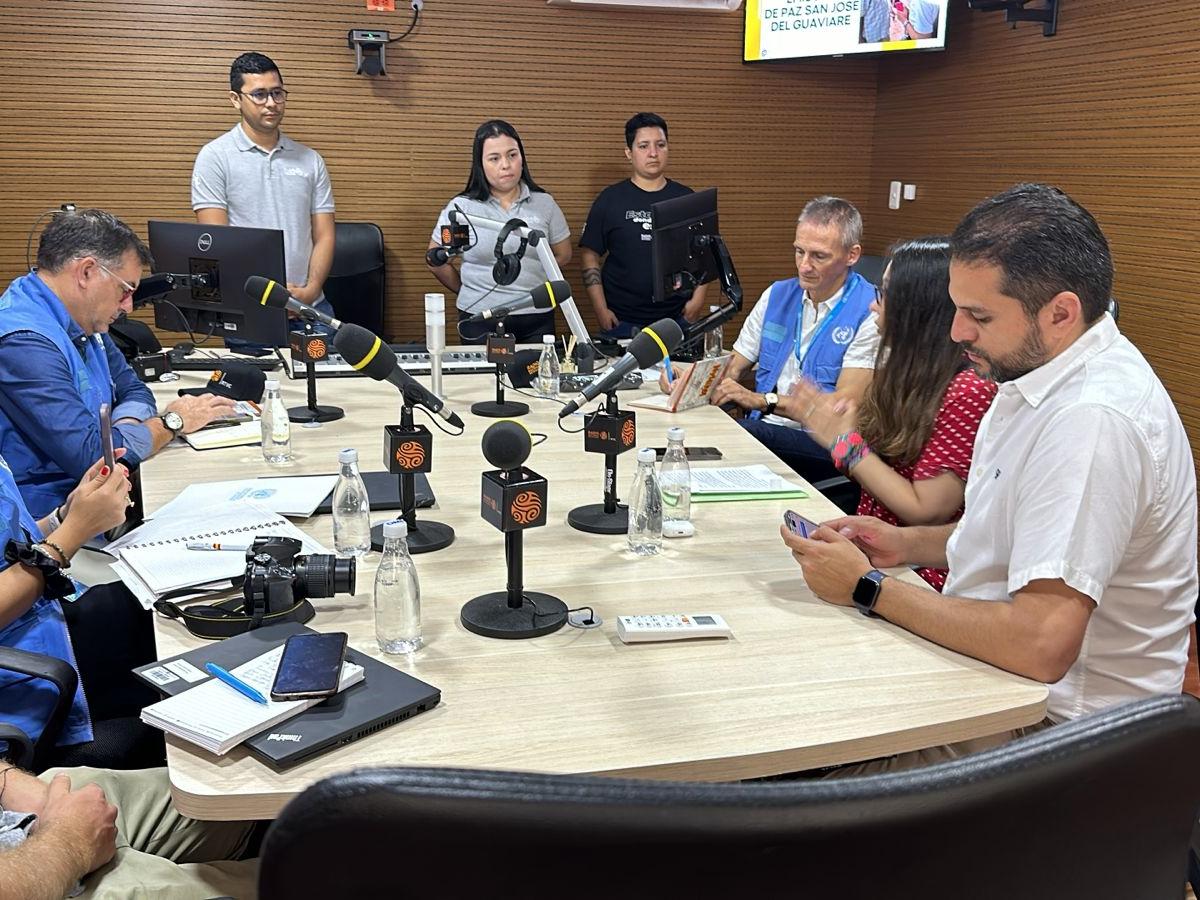 Visita de la ONU a la emisora de paz de San José del Guaviare