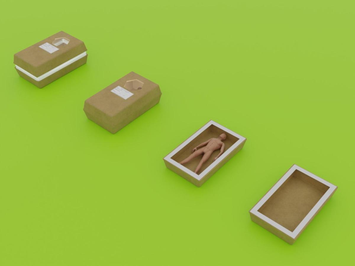 Ataúd para cadáveres en emergencias sanitarias