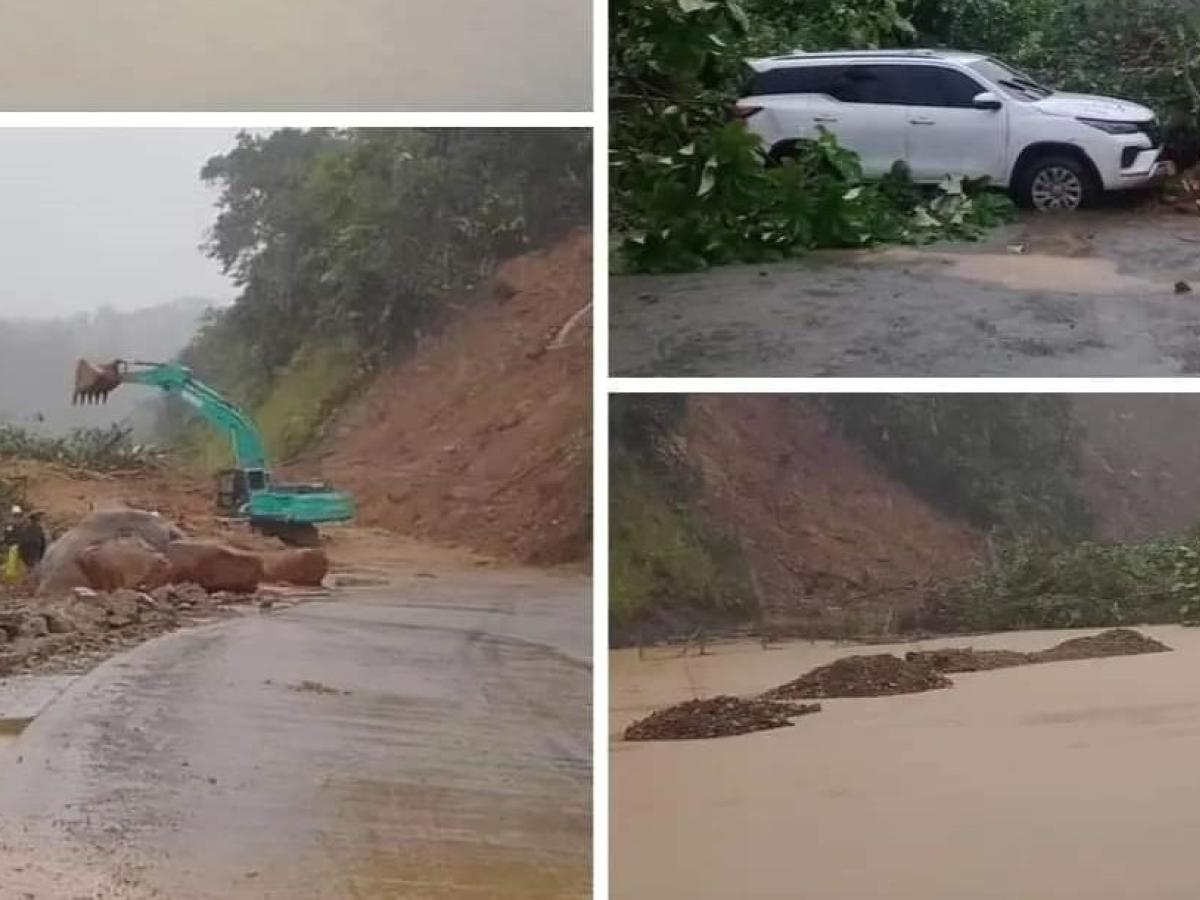 Derrumbe en vía Quibdó-Medellín hoy