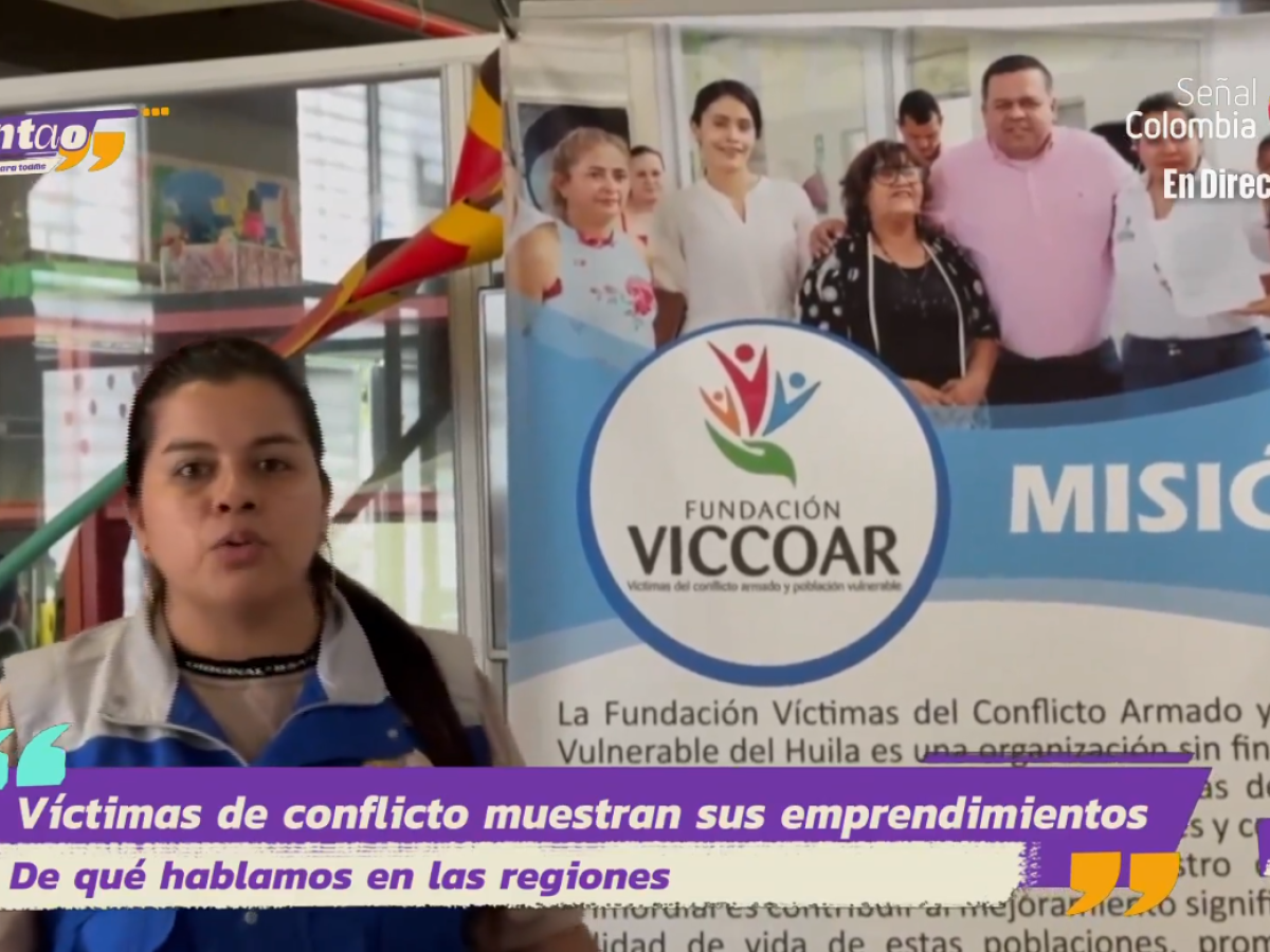 Edna Rocio Pinto, lideresa de la fundación Víctimas Del Conflicto Armado y Población Vulnerable Del Huila.