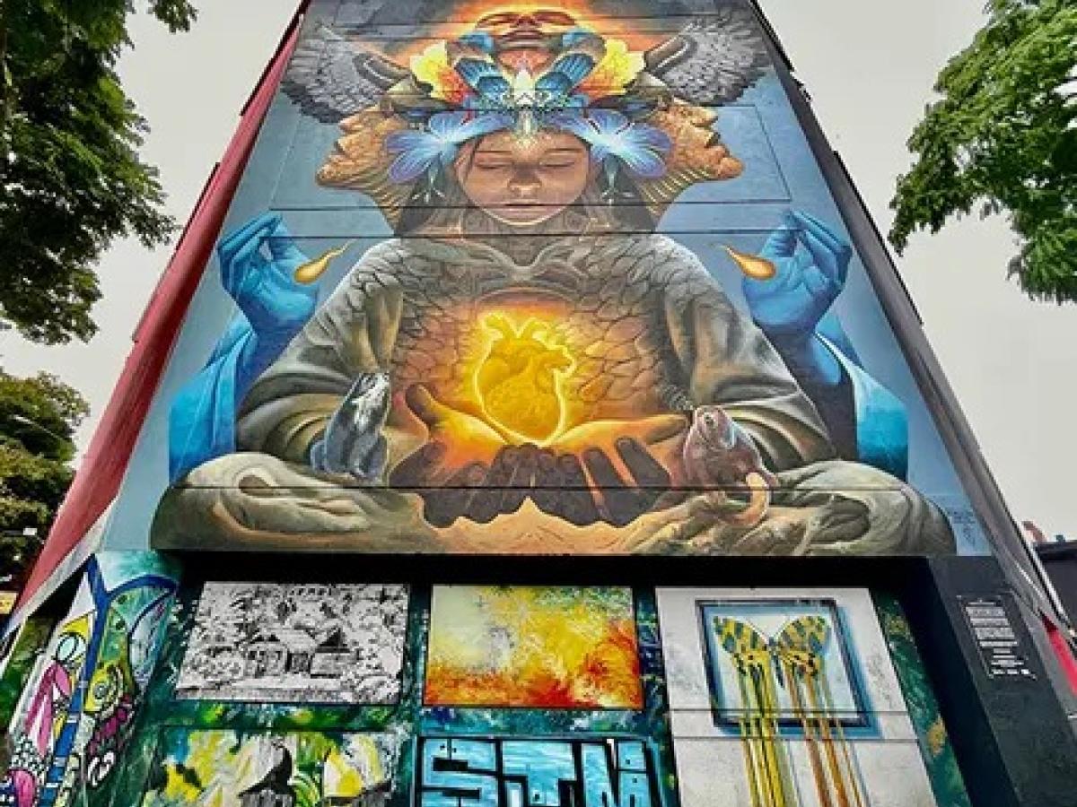 Colombia gana premio mundial por mural de la ancestralidad en Pereira