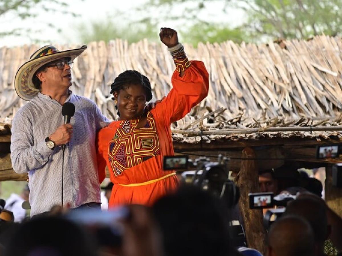 Ministra de Igualdad y Equidad, Francia Márquez, toma posesión en un encuentro gubernamental en La Guajira