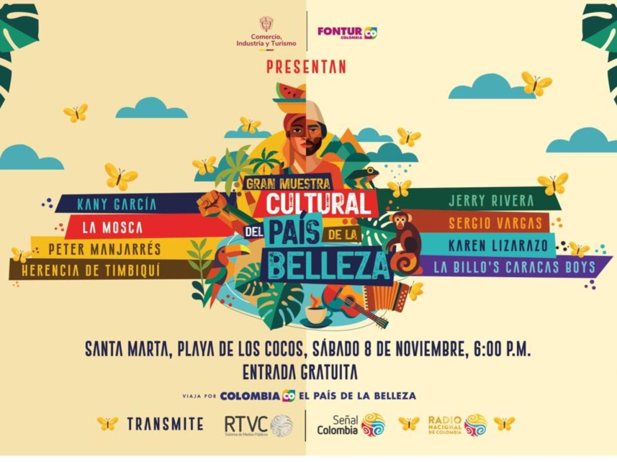Inscríbete gratis a la Gran Muestra Cultural del País de la Belleza en Santa Marta