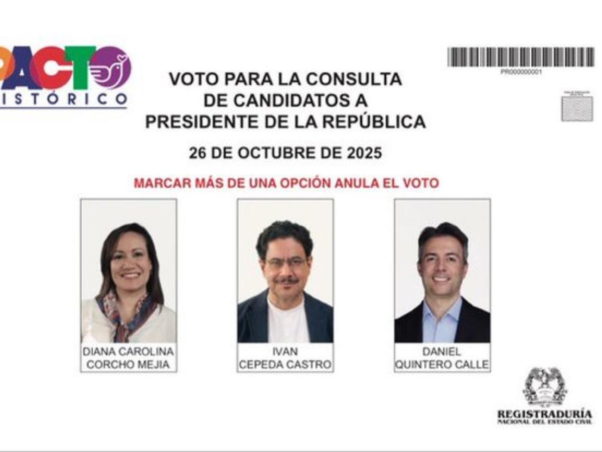 Reimpresión tarjetón consulta Pacto Histórico