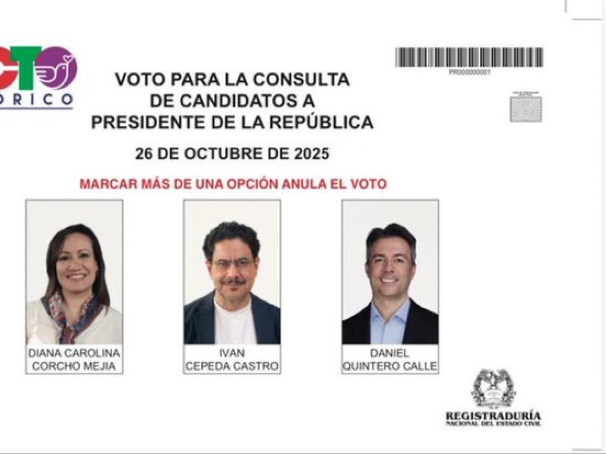 Reimpresión tarjetón consulta Pacto Histórico