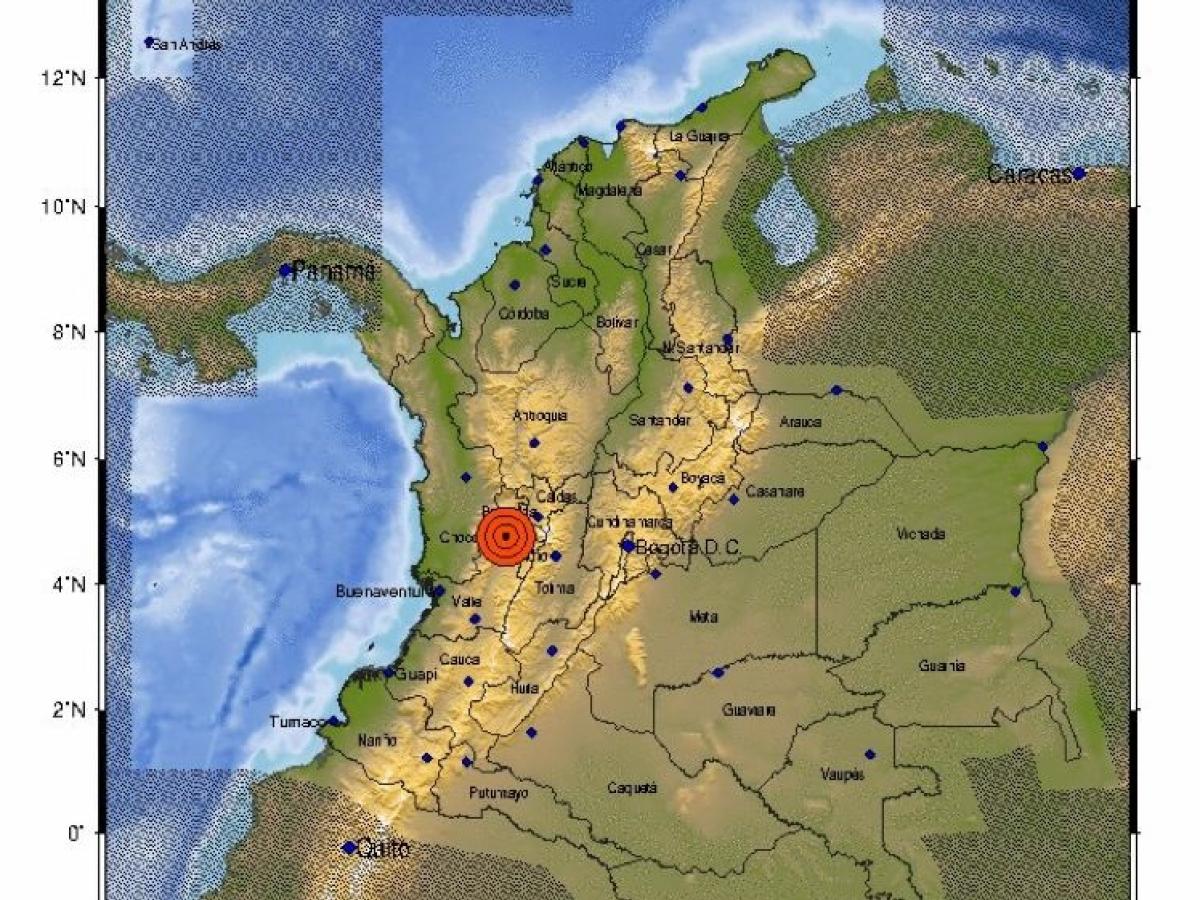 Sismo HOY de magnitud 5.4 con epicentro en Valle del Cauca