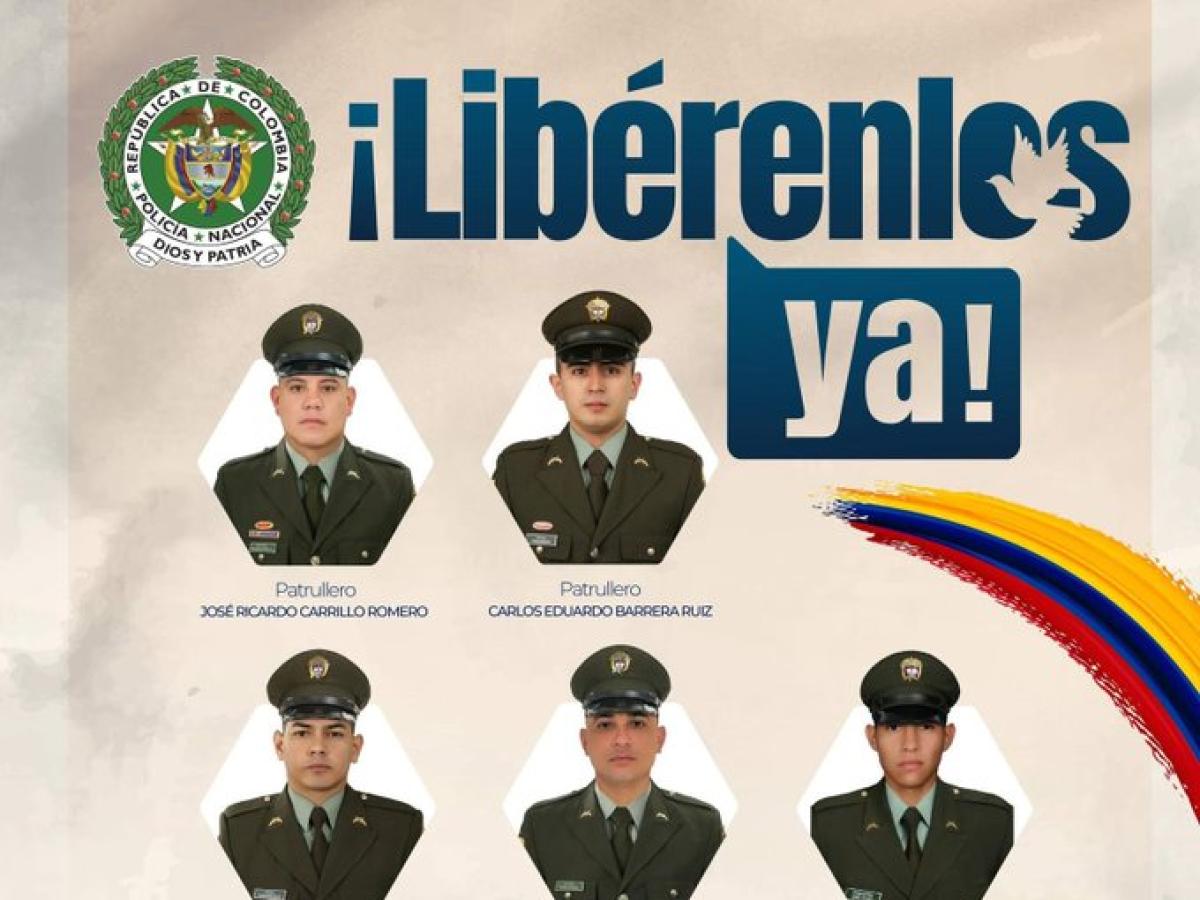 Secuestro de cinco patrulleros en Santander 