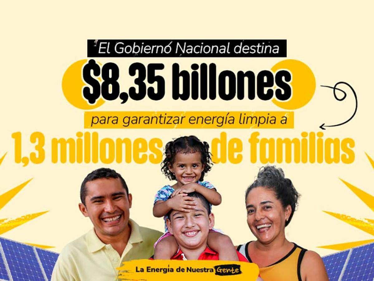 Gobierno invertirá $8,35 billones en energía solar