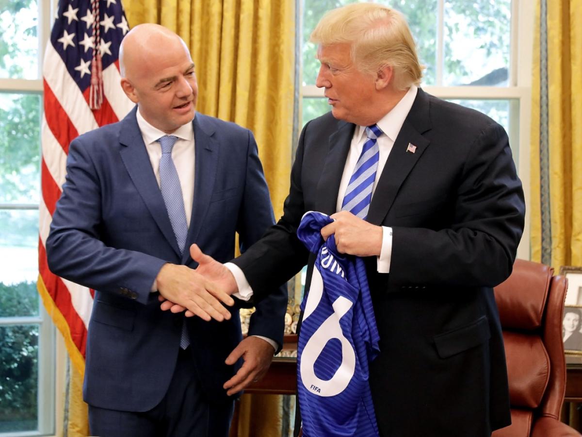 Gianni Infantino, presidente de la FIFA y Donald Trump. / Foto: AFP.