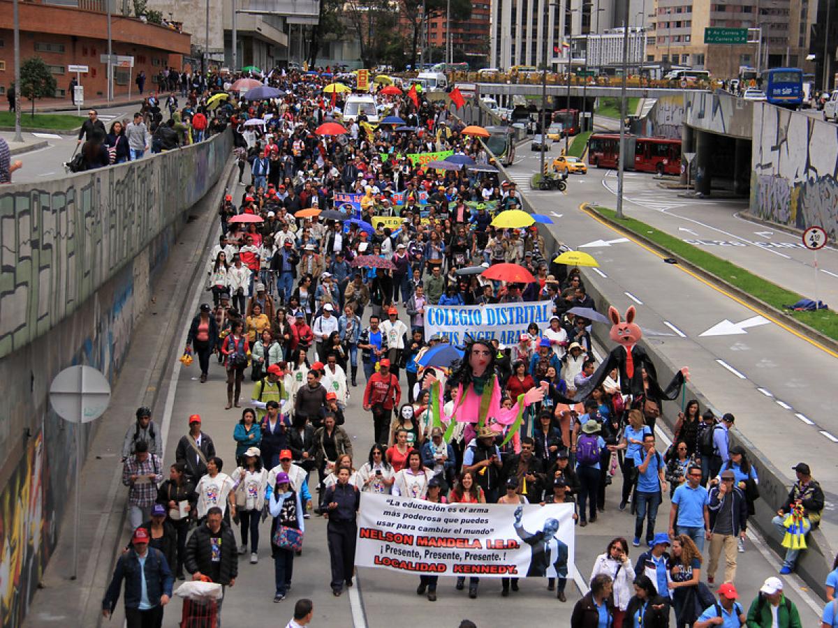 Hoy se adelanta el paro nacional promovido por maestros