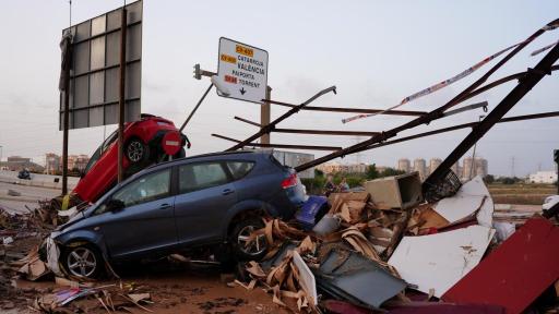 Devastación en Valencia España.