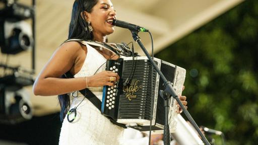 Reina del EVAFE 2025: Wendy Corzo, acordeonera kankuama, lidera el vallenato femenino