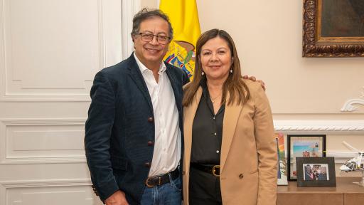 La nueva Fiscal General y el presidente Gustavo Petro, se reunieron este miércoles