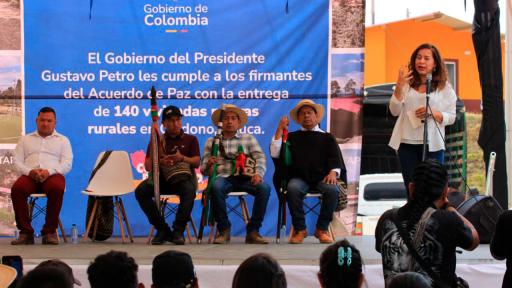 Gobierno cumple: 140 viviendas para firmantes de paz en Caldono, Cauca