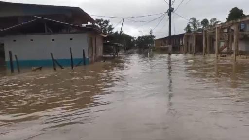 Desbordamiento del río Caunapi en Tumaco