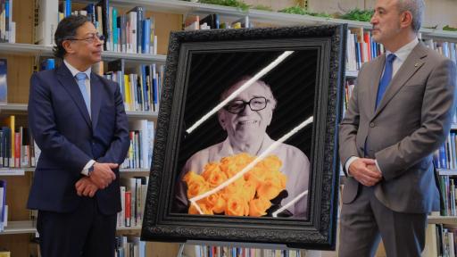 Petro lleva imagen de García Márquez a Barcelona