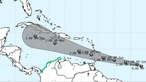 Huracán Beryl en Colombia: estado crítico