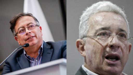 Gustavo Petro y Álvaro Uribe 
