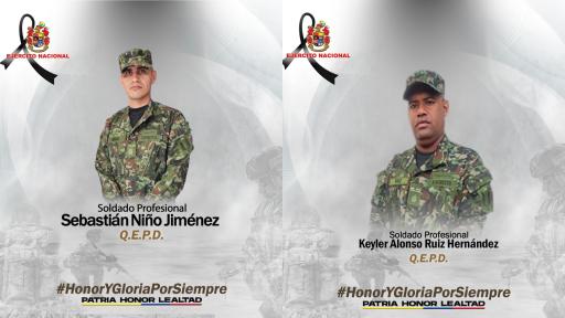 Fallecieron dos militares tras combates en Arauca