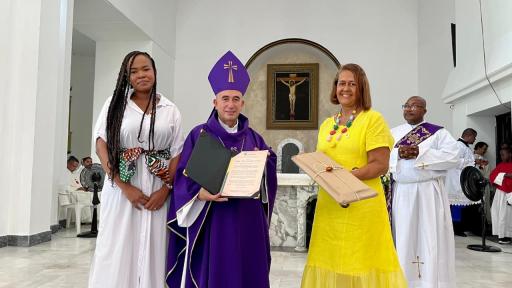 Buenaventura despide al obispo Rubén Darío Jaramillo tras su traslado a Montería