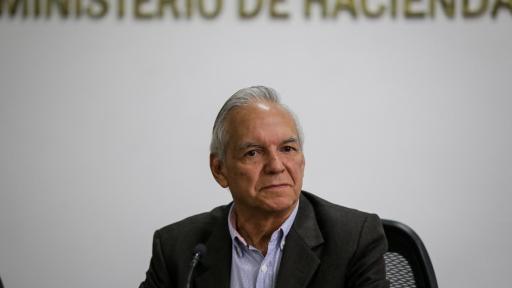 Rueda de prensa con el ministro de Hacienda, Ricardo Bonilla.