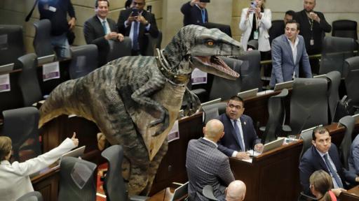 ¿Quién es Frankie, el dinosaurio que estuvo en la Cámara de representantes?