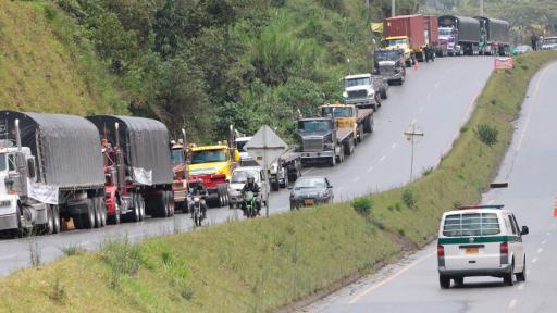 Bloqueo en la vía Quibdó – Medellín