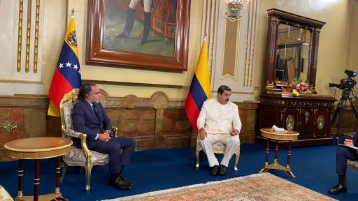 Reunión de Armando Benedetti con Nicolás Maduro en Venezuela