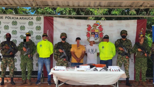 Dos presuntos cabecillas del Eln fueron capturados en Arauca