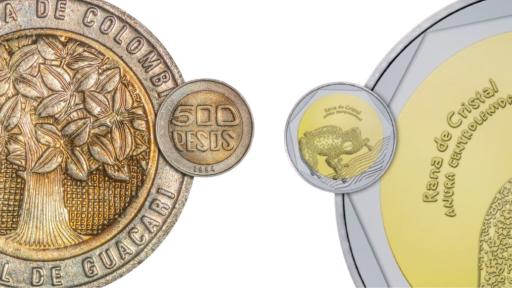 Historia moneda de 500 pesos colombiana: árbol y rana