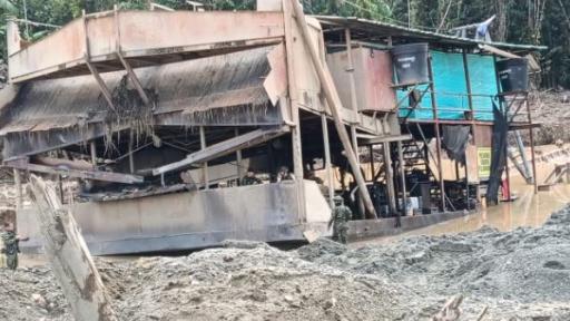 Minería ilegal en Chocó: desmantelan 18 unidades de producción