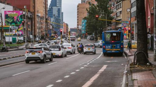  Carrera Séptima: multas por invadir carril preferencial