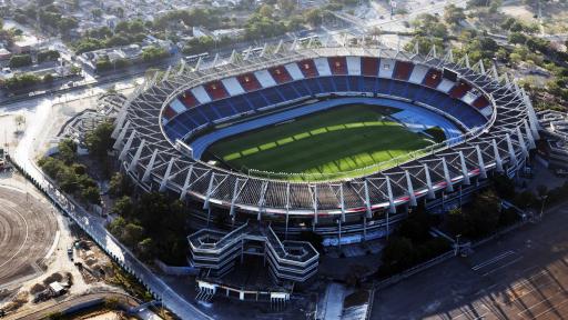 Vista aérea del Estadio Metropolitano Roberto Meléndez de Barranquilla