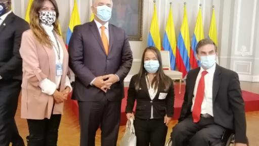 María Jimena junto al presidente Duque